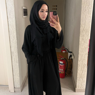 Üçlü Abaya Takım Siyah ( ön sipariş )