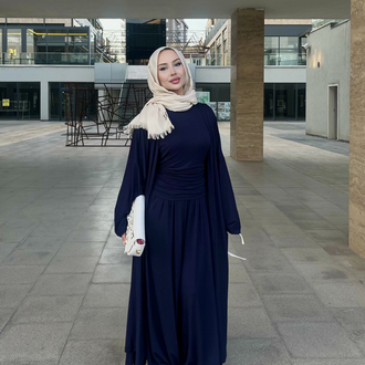 Üçlü Abaya Takım Lacivert ( ön sipariş )