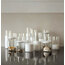 Brillant Collection - 3lü Cam Silindir Mumluk ve 1 kg İnci Tozu