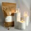 Brillant Collection - 3lü Cam Silindir Mumluk ve 1 kg İnci Tozu