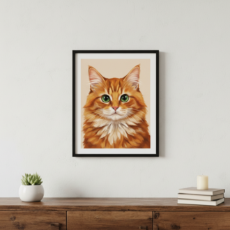 Kişiye Özel Evcil Hayvan Portresi | Dijital İllüstrasyon | Kedi & Köpek Çizimi