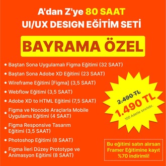 A'dan Z'ye 80+ Saat UI/UX DESIGN EĞİTİM SETİ