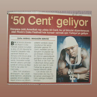50 Cent gazete haber ( 9 sayfa )