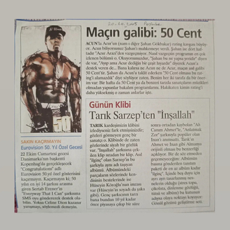 50 Cent gazete haber ( 9 sayfa )