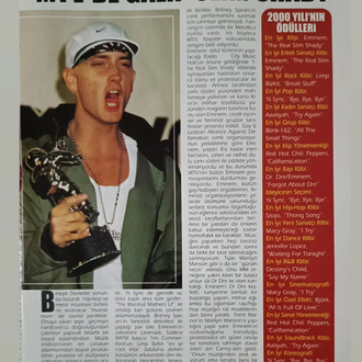 Eminem zaman tüneli posteri haber röportaj( 4 sayfa )