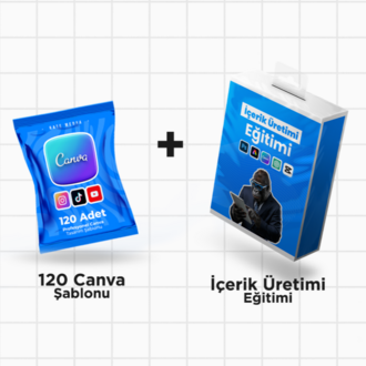 İçerik Üretici Paketi ( 120 Profesyonel Canva Tasarımı + İçerik Üretim Kursu )