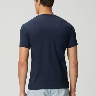 Lacivert %100 Cotton T-Shirt
