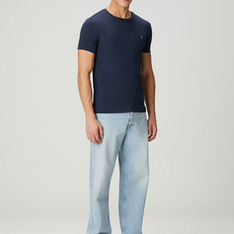 Lacivert %100 Cotton T-Shirt