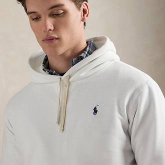 Beyaz Pique Fabric Hoodie