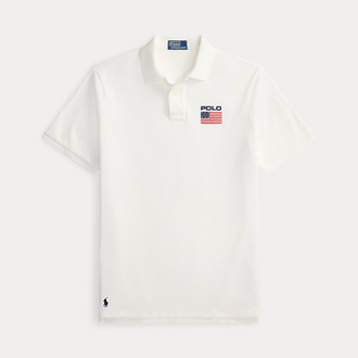 Beyaz Flag Mesh Polo Yaka T-Shirt