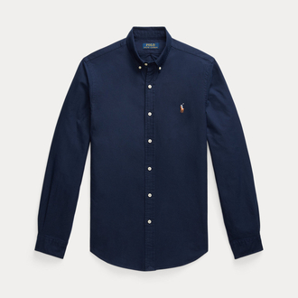 Lacivert Oxford Slim Fit %100 Cotton Gömlek