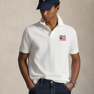 Beyaz Flag Mesh Polo Yaka T-Shirt