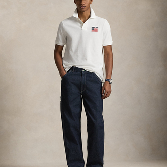 Beyaz Flag Mesh Polo Yaka T-Shirt