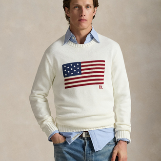 The İconic Flag Jumper %100 Cotton Knitwear 