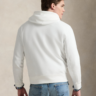 Beyaz Pique Fabric Hoodie