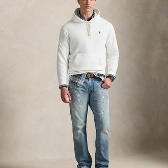 Beyaz Pique Fabric Hoodie