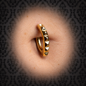 Cerrahi Çelik Gold Halka Belly