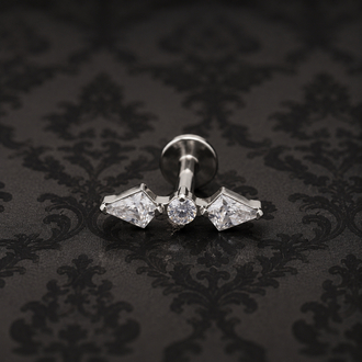 Titanyum Silver Zirkon Flatback