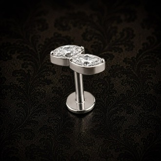 Silver Titanyum Markiz Flatback