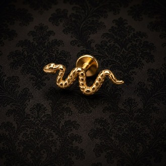 Gold Titanyum Yılan Flatback