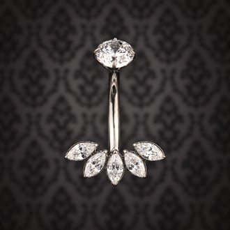 Titanyum Silver Taşlı Belly