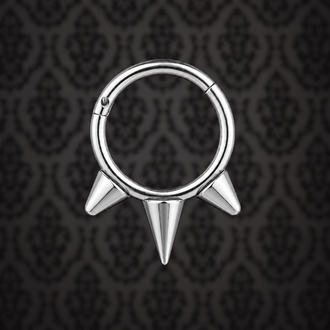 Cerrahi Çelik Silver Spike Halka