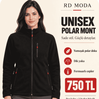 Siyah Unisex Polar Mont