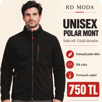 Siyah Unisex Polar Mont