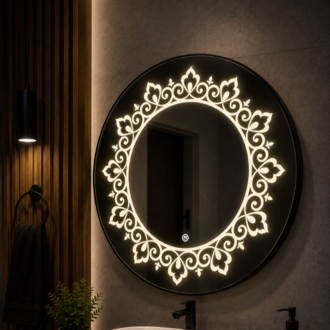 Kumlama Desenli LED Dokunmatik Ayna