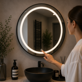 Premium Metal Çerçeveli LED Dokunmatik Ayna