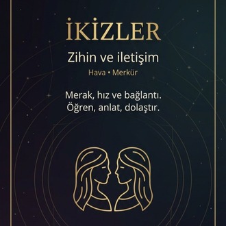 İKİZLER BURCU Dengeleyici Vefk Kartı