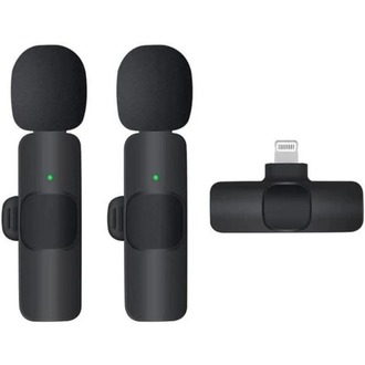 Kablosuz Yaka Mikrofonu 2'li Mini Wireles Lightning Mikrofon | Youtube, Tiktok, Canlı Yayın içi