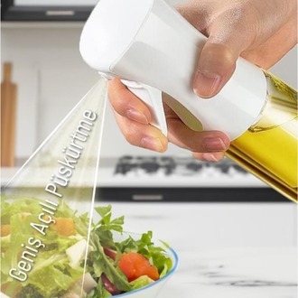 Sprey Yağdanlık Cam Şişe - Airfry Püskürtmeli Sprey Cam Şişe Yağdanlık