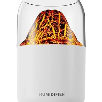 300 Ml Ulrasonik Led Işıklı Yanardağ Hava Nemlendirici Buhar Makinesi Ve Aroma Difüzörü