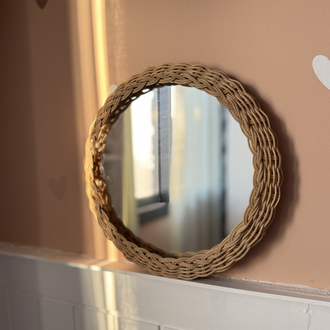 Rattan Çerçeveli Ayna , Yenidoğan dekoratif Ayna