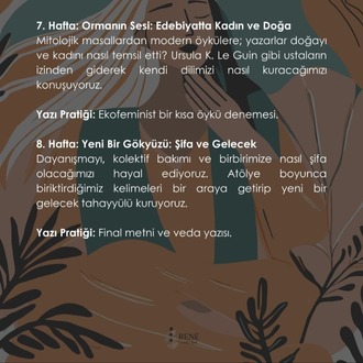 Semrin Şahin ile Kadın, Doğa, Beden: Ekofeminist Anlatılar ve Yazma Atölyesi