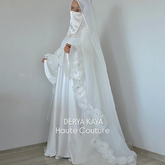 Tesettür model gelinlik/Nikah Abiyesi