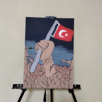 Yeniden Doğuş: 6 Şubat Anısına Özel El Yapımı Tablo