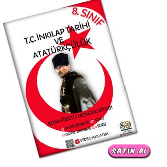 8.Sınıf T.C. İnkılap Tarihi ve Atatürkçülük Ders Notu ve 13 Branş Denemesi
