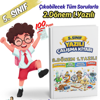 5.Sınıf 2.Dönem 1. Yazılı Sınavları 100 Garantili(Sosyal-Fen-Türkçe-Matematik)
