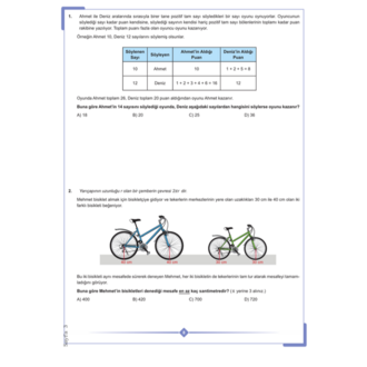 8.Sınıf Matematik Çıkmış ve Örnek Sorular