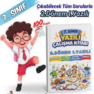 7.Sınıf 2.Dönem 1. Yazılı Sınavları 100 Garantili(Sosyal-Fen-Türkçe-Matematik)