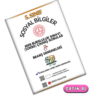 5.Sınıf Sosyal Bilgiler Bursluluk (PYBS) Çıkmış Sorular