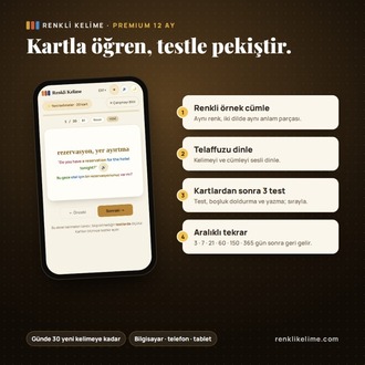Renkli Kelime Premium — 12 Aylık Üyelik