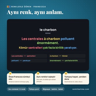 Fransızca B1–B2 Renkli Kelime PDF Seti | 1.920 Kelim