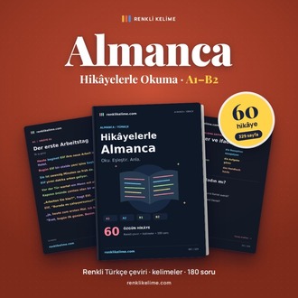 Hikayelerle Almanca | 60 Renkli Hikaye A1–B2 | Türkçe Çevirili PDF