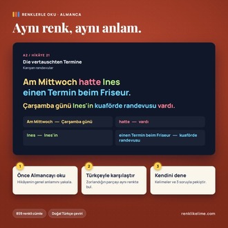 Hikayelerle Almanca | 60 Renkli Hikaye A1–B2 | Türkçe Çevirili PDF
