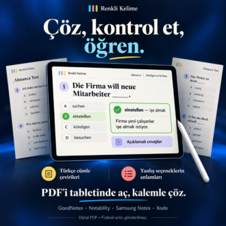 Almanca A1–B2 Çalışma PDF Seti | 4 PDF · 120 Gün · 3.649 Kelime