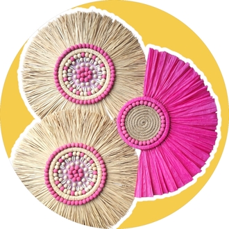 3’lü Fuşya Pembe Bohem Set