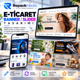 E-Ticaret Banner / Slider Tasarımı | 1 Tasarım